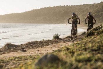 Radfahren am Strand von Mallorca